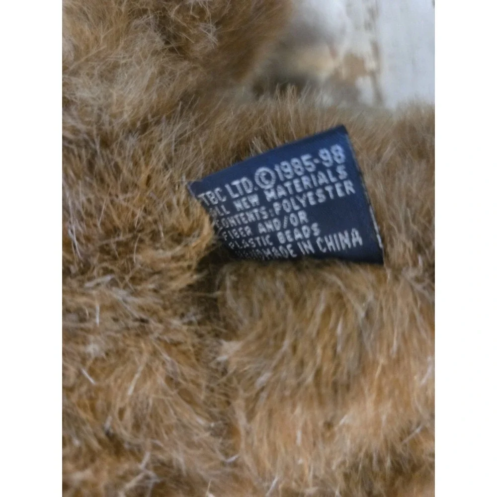 Boyd's Bear Brown White Plush Jointed Cat Green Bow
